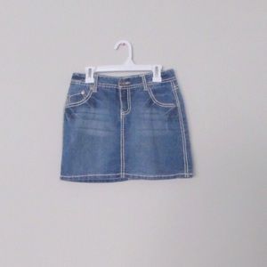 Girls Light Wash Jean Skirt